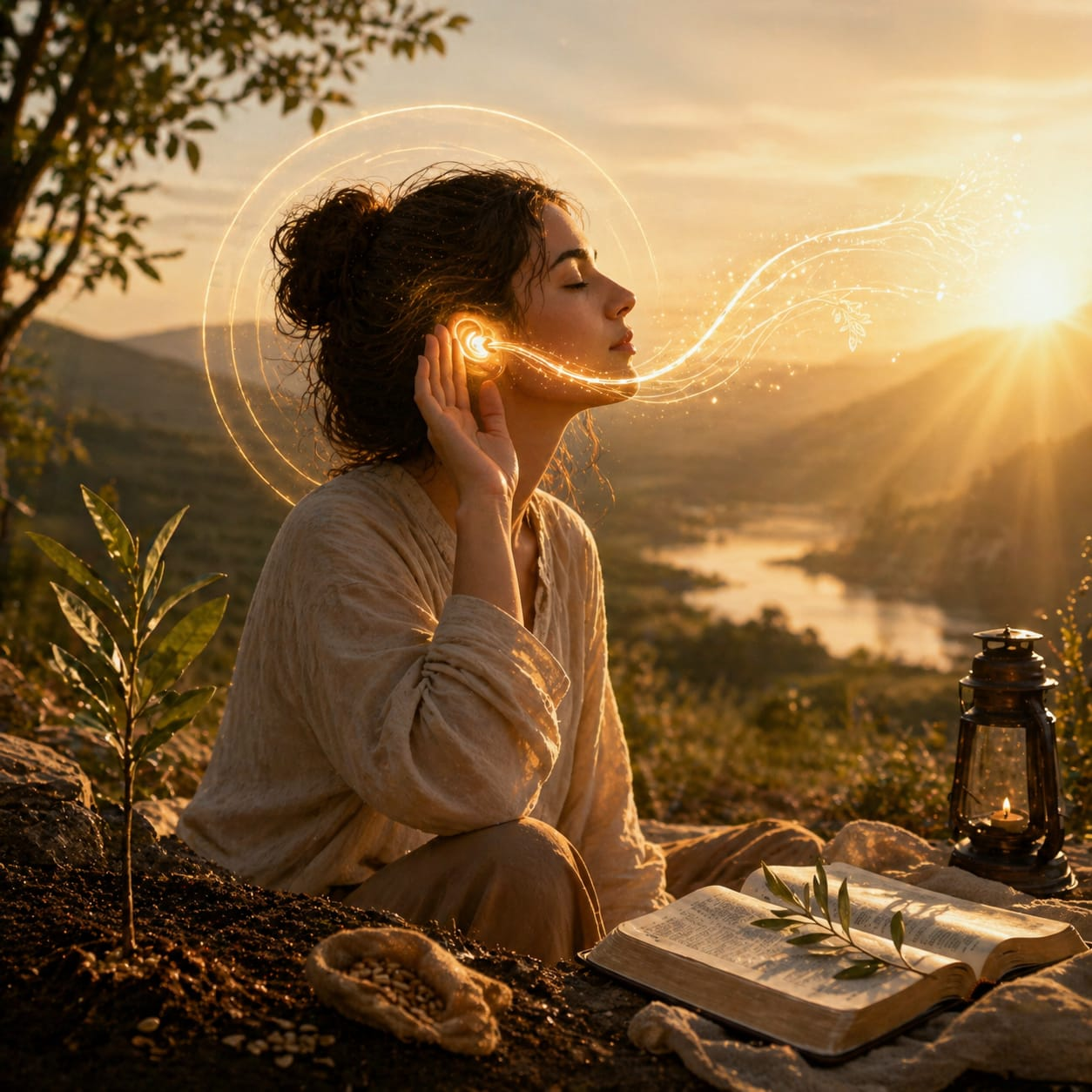 Imagen contemplativa de oración